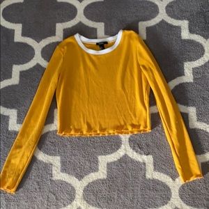 Yellowish Gold Cropped Long sleeve